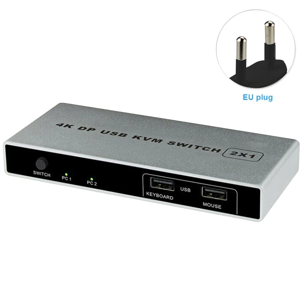 Поддержка мыши VGA KVM переключатель Displayport 4K 60 монитор Гц двойной порт компьютера