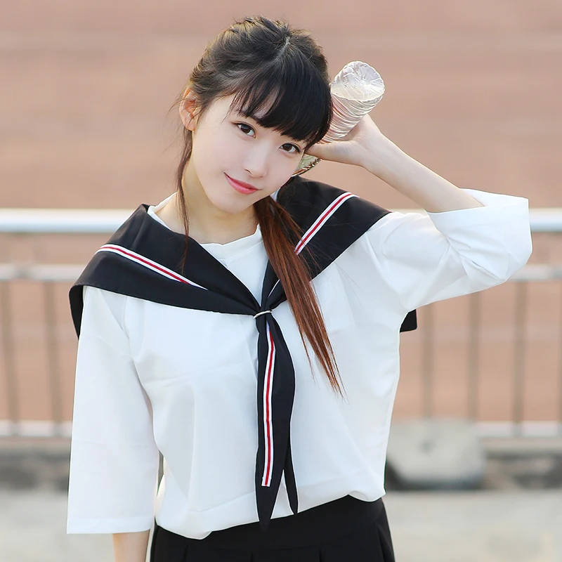 Рубашка с короткими рукавами в британском стиле Японской академии летняя