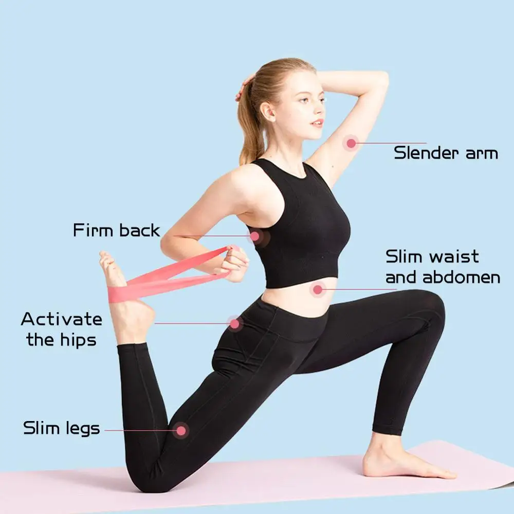 Эластичная резинка на бедрах унисекс Персиковое эластичное кольцо для йоги