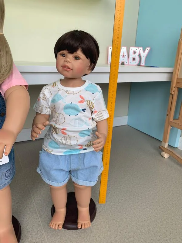 Очень большая силиконовая новорожденная кукла жесткий винил bebe Костюмы модель куклы, игрушки, похожая на настоящую 70 см модная кофточка для маленькой девочки Кукла-мальчик подарок для ребенка
