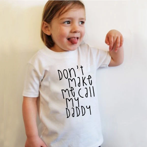 Детская футболка с принтом не Make Me и Мой папа для мальчиков девочек осенняя