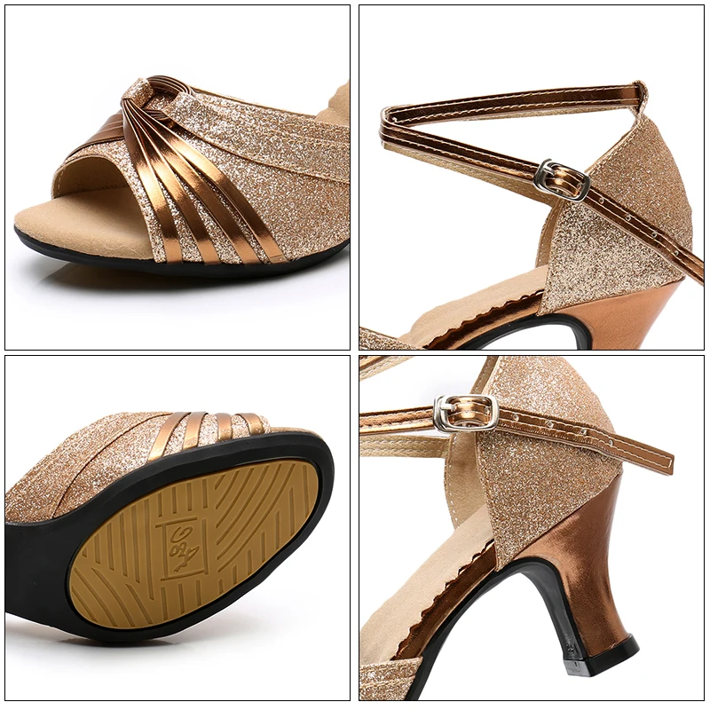 Женские современные туфли для латиноамериканских танцев Обувь бальных сальсы