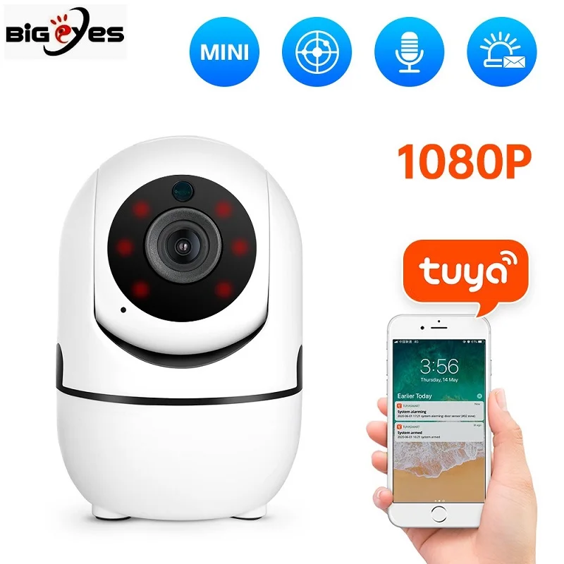 TUYA Камера интеллектуальная беспроводная (Wi Fi) Крытый 1080P двухстороннее аудио
