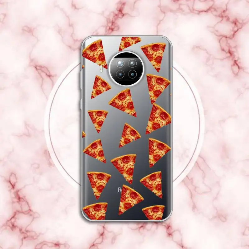 

Pizza hamburger tasty food Phone Case Transparent for Xiaomi Redmi note 10 t 8 9 pro lite 11