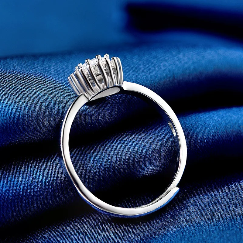 Кольцо женское из настоящего серебра 100% пробы регулируемое вечерние ЦО|Кольца| |