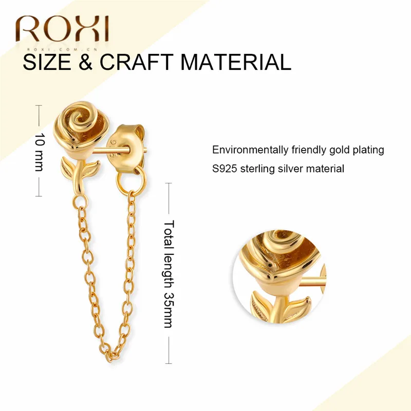ROXI модные радужные Подвески с фианитом Висячие серьги для женщин Moon Star Boho ювелирные украшения для свадьбы серьги из стерлингового серебра 925 пробы