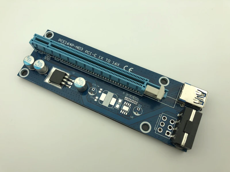 PCIE Riser USB 3.0 PCI E Express Райзер карта 1X 4x 8x 16x Расширитель адаптер SATA 15pin к 4pin кабель