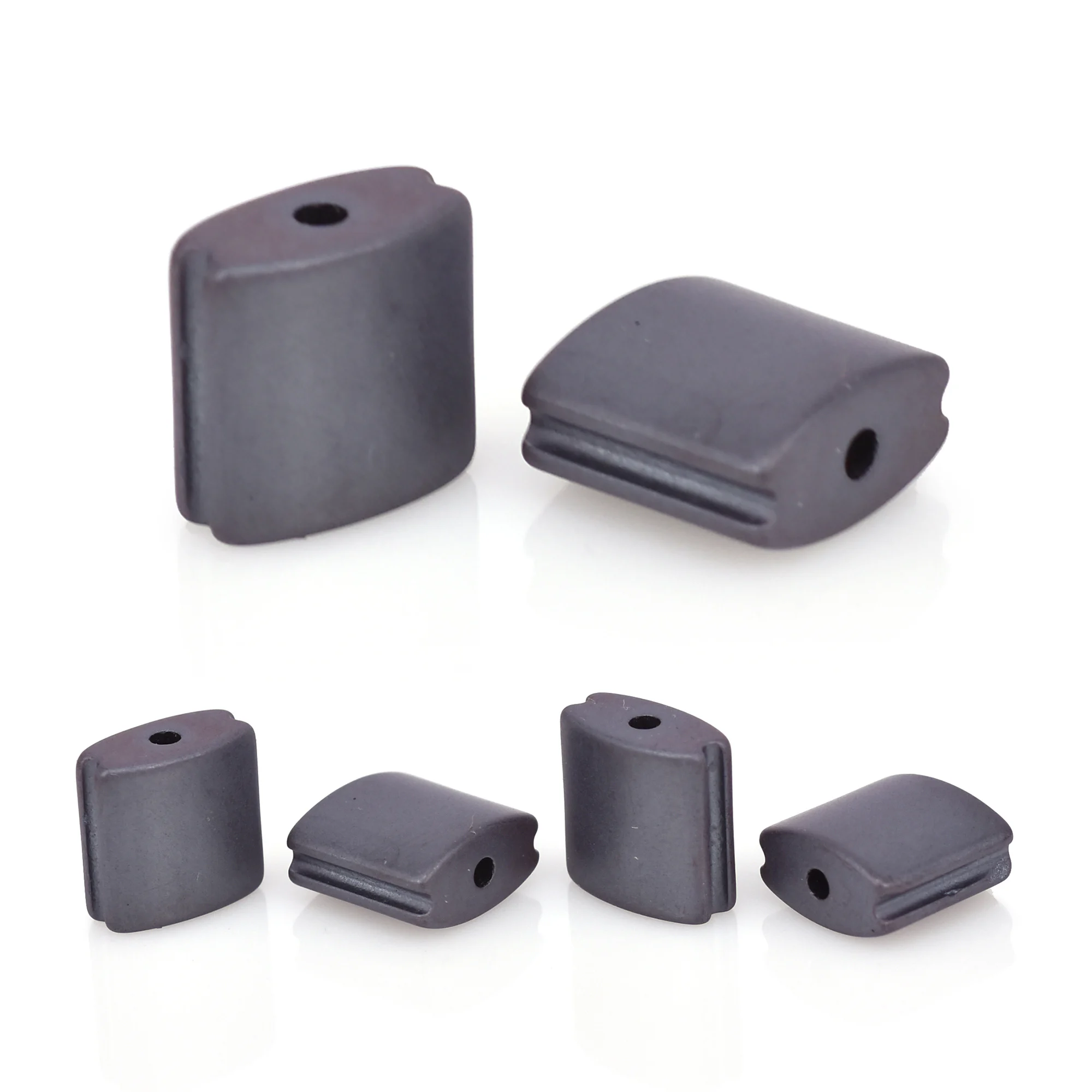 8 мм 10 плоский квадратный черный гематит натуральный камень beadsps макраме браслет