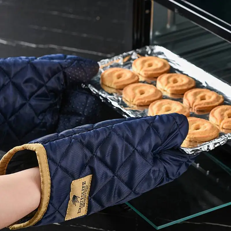 

Перчатки для духовки 2 шт., изоляционные термостойкие Нескользящие митенки для выпечки, барбекю, микроволновки, для дома и кухни