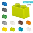 120 шт. строительные блоки 1x2 точки толстые фигурки-кирпичи Обучающие креативные размеры подходят для других брендов пластиковые игрушки сделай сам Аксессуары E3004