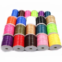 10mlot 15 color leather line waxed cord cotton thread string strap necklace rope for jewelry making diy bracelet supplies