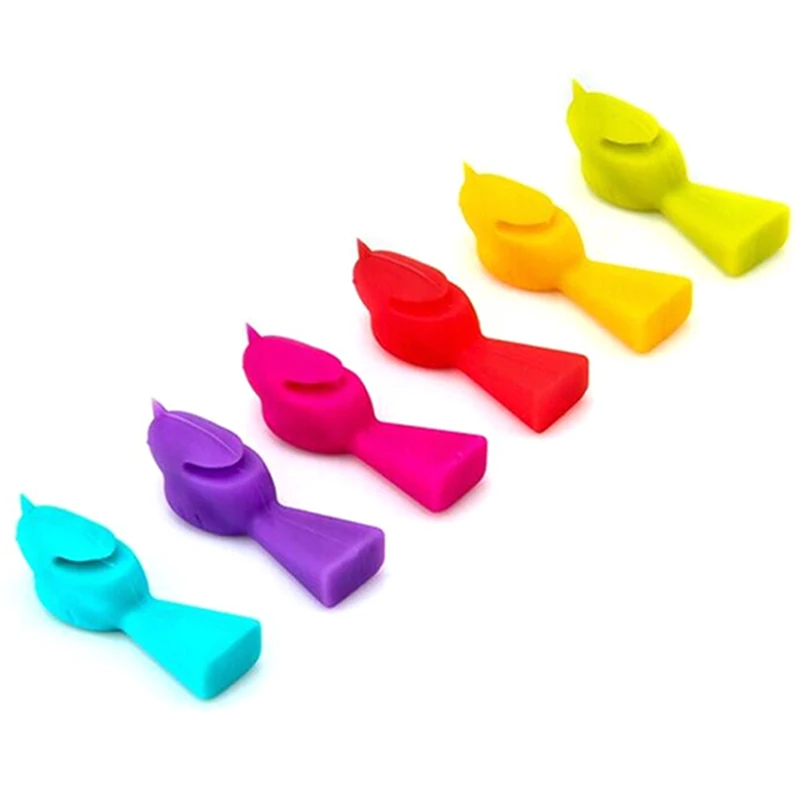 

6PCS Silicone Bird Tits Wine Glass Mark Wine Glass Recognizer Cup Distinguisher (Mixed Color)