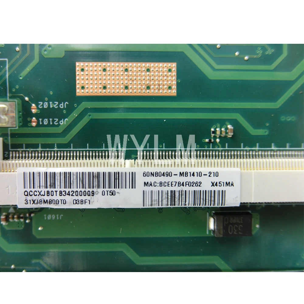 Материнская плата X451MA с процессором N2930 REV 2 1 Для ASUS X451M F451M материнская для