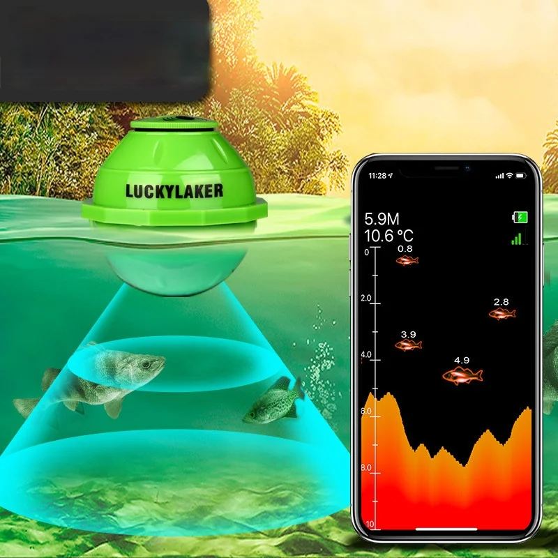 Эхолот для поиска рыбы беспроводное устройство с высоким разрешением | Спорт и