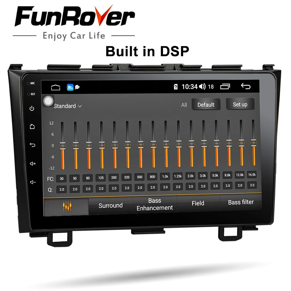 Funrover 2.5D + IPS Android 9 0 64 ГБ Автомобильный Радио GPS Видео плеер без DVD для Honda CRV CR-V 3 RE