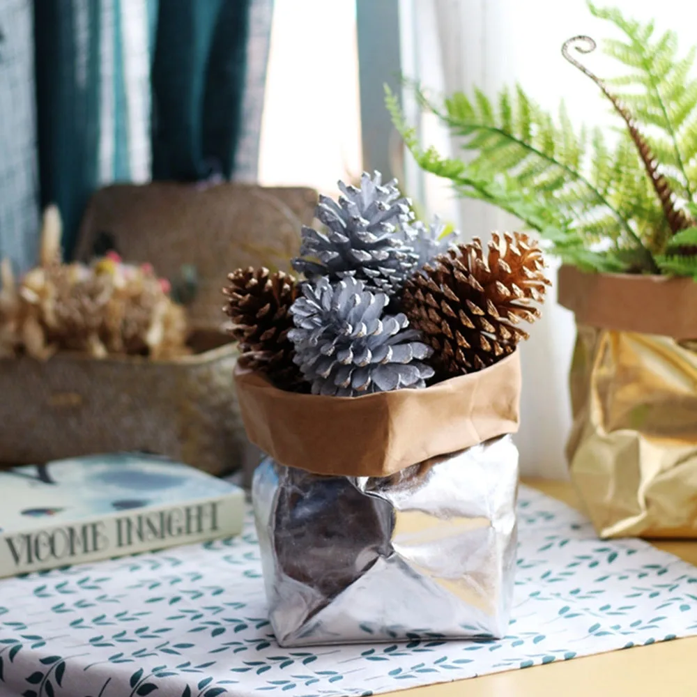 Шикарная косметическая сумка для хранения Скандинавская моющаяся крафт-бумага