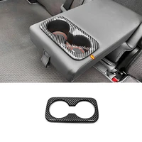 for hyundai tucson 2021 2022 abs carbon fiber car rear water cup frame cover trim sticker internal car accessories styling 1pcs