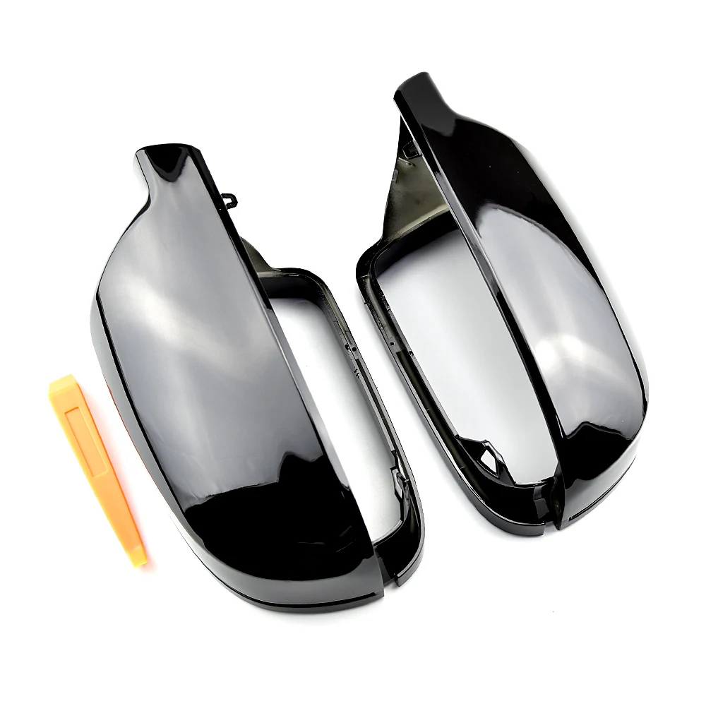 

2pcs ABS Rearview Mirror Bright black Side Covers Cap B8.5 For Audi A3 8P A4 A5 2011-2016 8F0857527B 8F0857528B