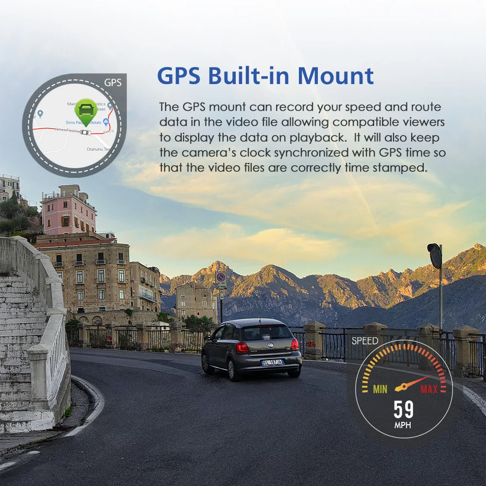 Автомобильный видеорегистратор VIOFO A139 двухканальный с GPS встроенный Wi Fi