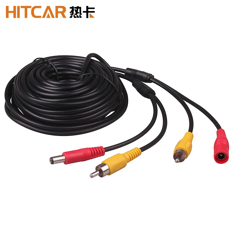 5 10 15 20 Meters DC Power RCA AV  Video 12V 24V  Extension Cable for Car Truck Bus Parking Home CCTV Camera