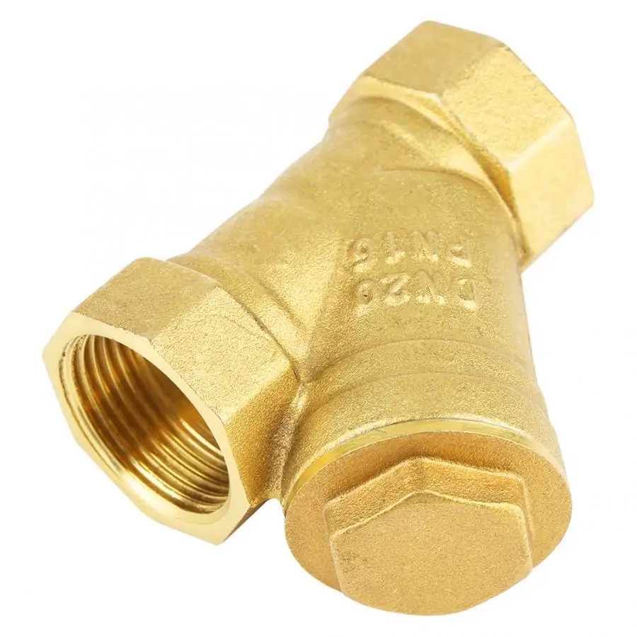 3/4" BSPP Female Thread Y Shaped Brass Strainer Filter Valve Connector for Water Oil Separation Tools | Обустройство дома