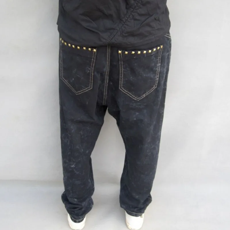 Мужские джинсовые брюки-султанки в стиле хип-хоп размеры до 7XL | Мужская одежда