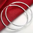 Новое поступление 925, большие круглые серьги из серебра, красивые модные круглые серьги Abrazine для суперженщин, очаровательные ювелирные изделия в подарок