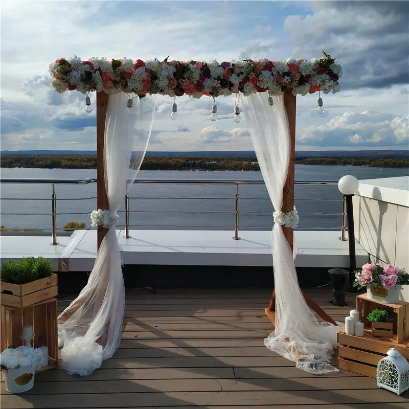 

1M/2M Artificial Flower Row Decoration Party Wedding Arch Background Road Lead Flower Rose Peony Hydrangea Combination