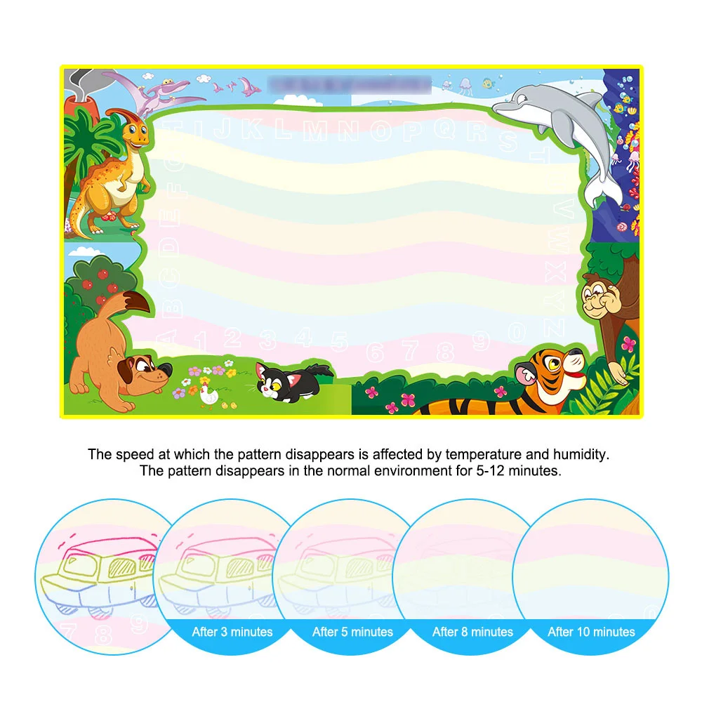 86*65 см Магия воды доска для рисования окраска Doodle коврик с Magic Pen штамп живопись