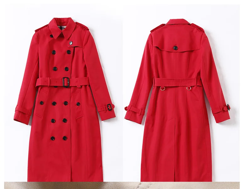 Женская одежда сезона весна осень 2019 Однотонный женский длинный двубортный