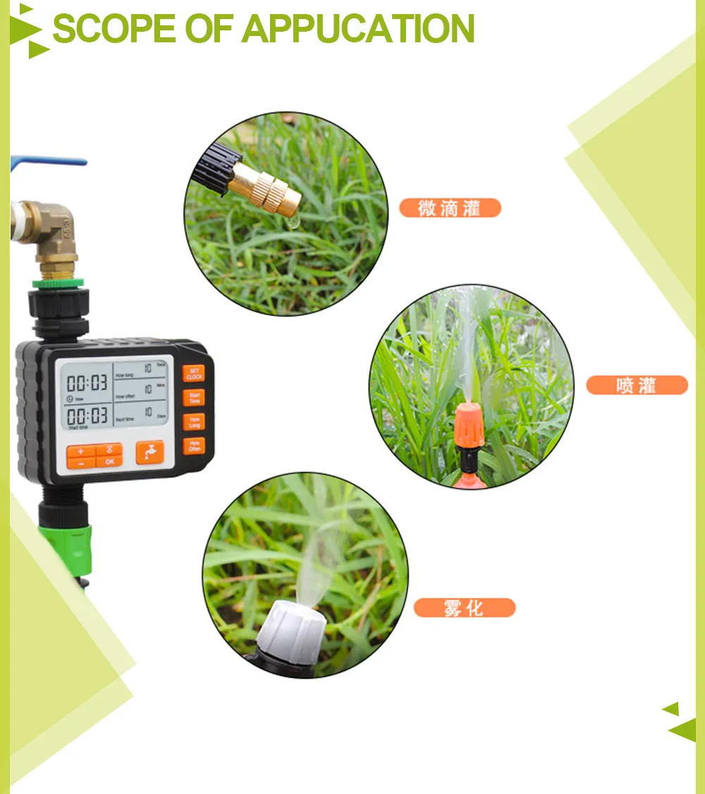 

Automatic Irrigation Water Timer Lcd Screen Sprinkler Controller Outdoor Garden Watering Timer Device Controller Tool