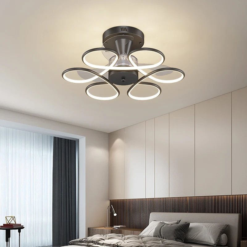 

Modern Ceiling Fan with Lights for Living room bedroom interior LED Ceiling fan lamp for Children Living room