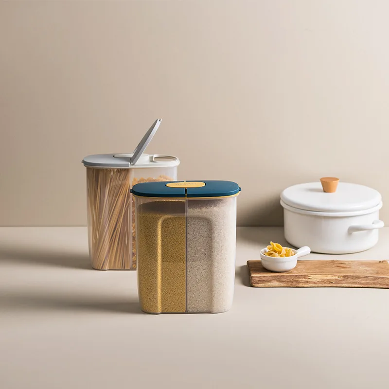 

Прозрачная герметичная банок для зерна большой емкости для хранения баки для кухни контейнеры для хранения пищевой контейнер кухонный дет...