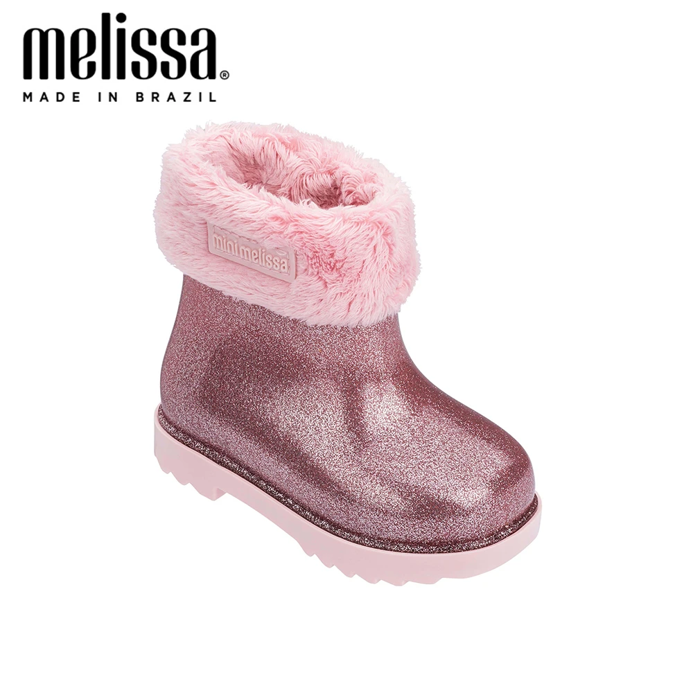 Мини ботинки Melissa Rain II для девочек обувь желе плюшевые теплые зимние новинка 2020