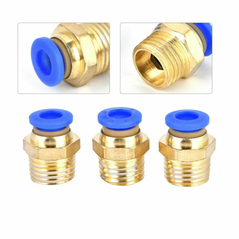 25pcs Outer Dia. 6mm 1/4 Inch Pneumatic Plug-In Quick Connector Joint Air Line Tube Accessories | Инструменты