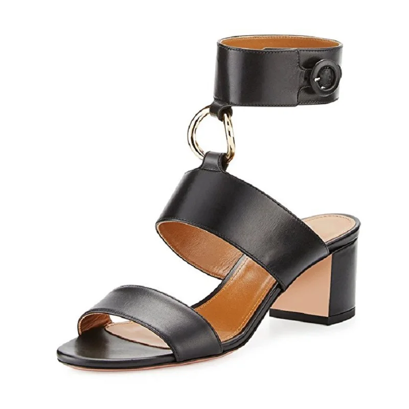 Женские босоножки с открытым носком на квадратном каблуке черного зеленого