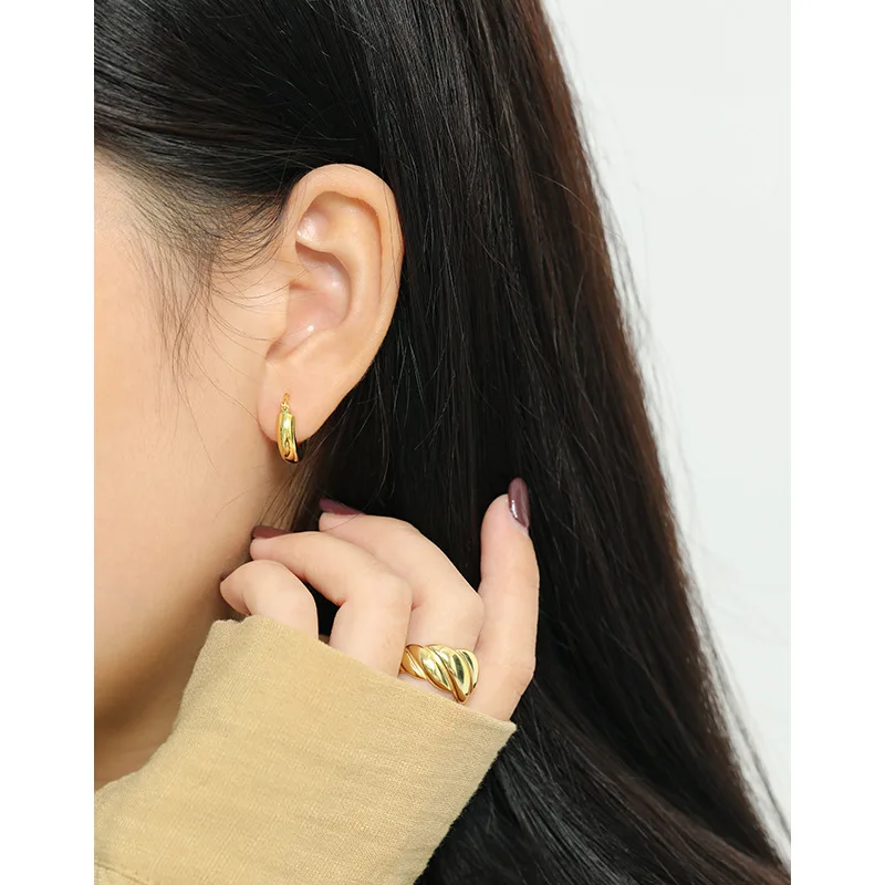 SHANICE Ins серьги-гвоздики из стерлингового серебра S925 толстые круглые в стиле