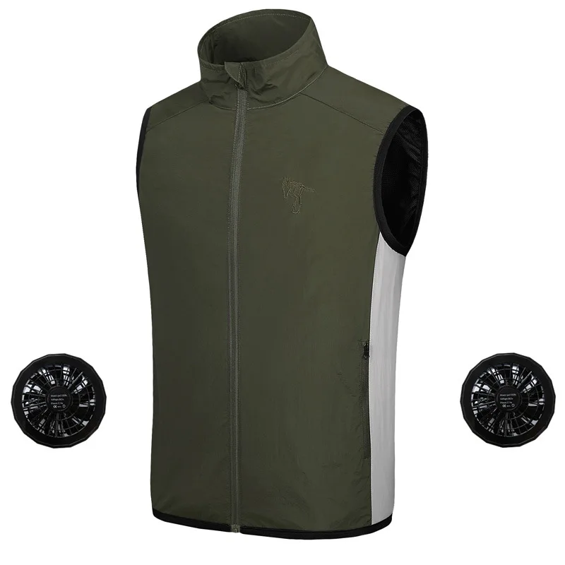 

ZYNNEVA Summer Air Conditioning Cooling Vest Fan Men Women Jacket USB Smart Charging Clothes Outdoor Sun Protection Coat GC1120
