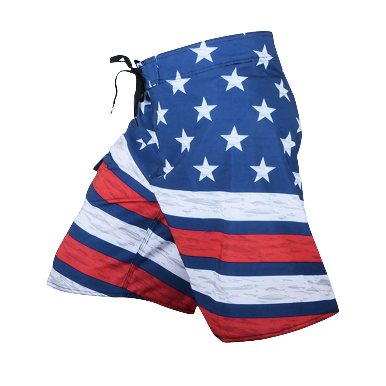 

Men's New Independence Day Shorts American Flag Printed Lace Belt Loose Casual Short Pants Summer Trendy Street Sweatshorts A50