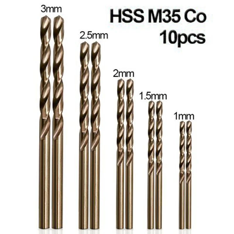 

Drill Bits Hand Tools Attachment Twisted Shanks Drilling Wood Driller 10pcs Set