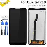 black for oukitel k10 lcd displaytouch screen screen digitizer assembly repair partstools adhesive lcd glass panel for k10