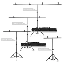 Professional Photography Photo Backdrops T-Shape Background Frame Support System Stands With Clamps