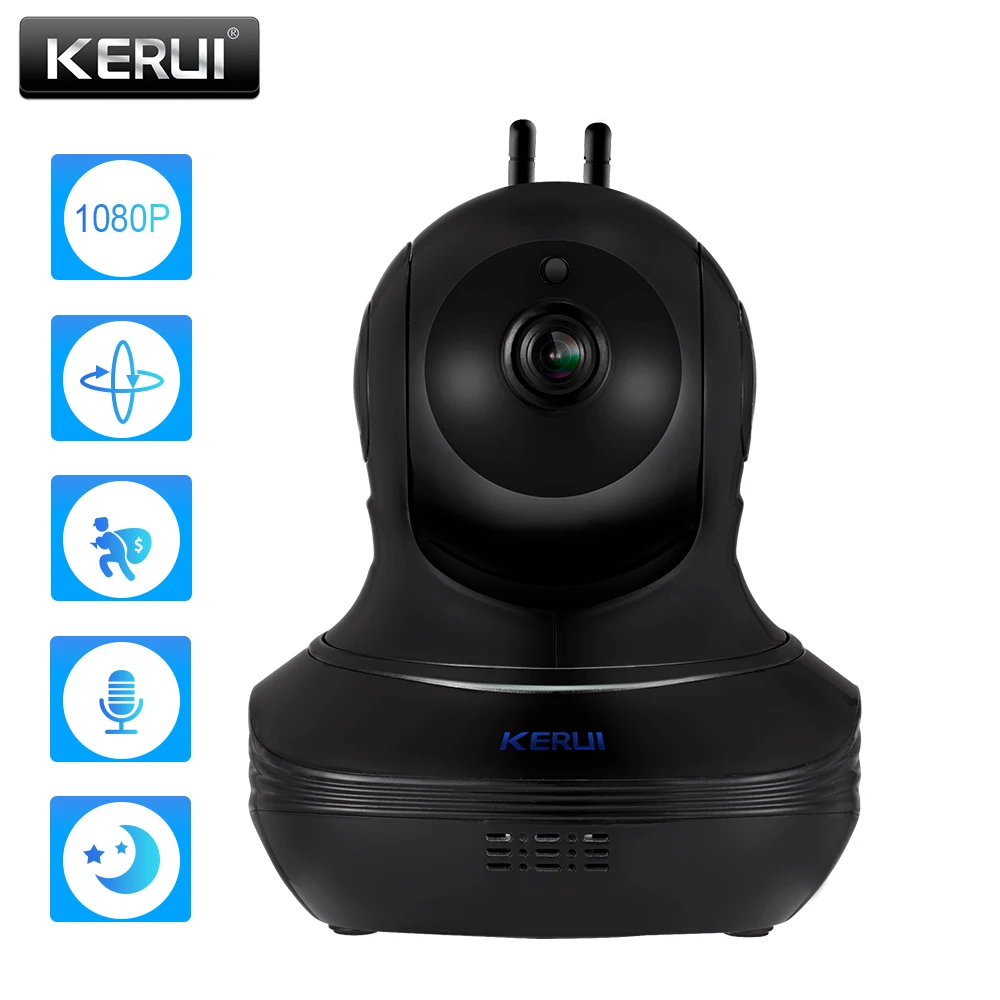 KERUI Full HD 1080P 2MP Беспроводная ip-камера домашняя сигнализация охранная камера для наблюдения в помещении WiFi камера ночного видения