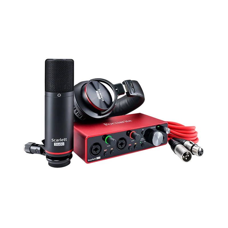 Focusrite scarlett 2i2 studio 3rd Gen 2i2 аудио интерфейс+ CM25 MKIII конденсаторный микрофон+ наушники HP60 MKIII