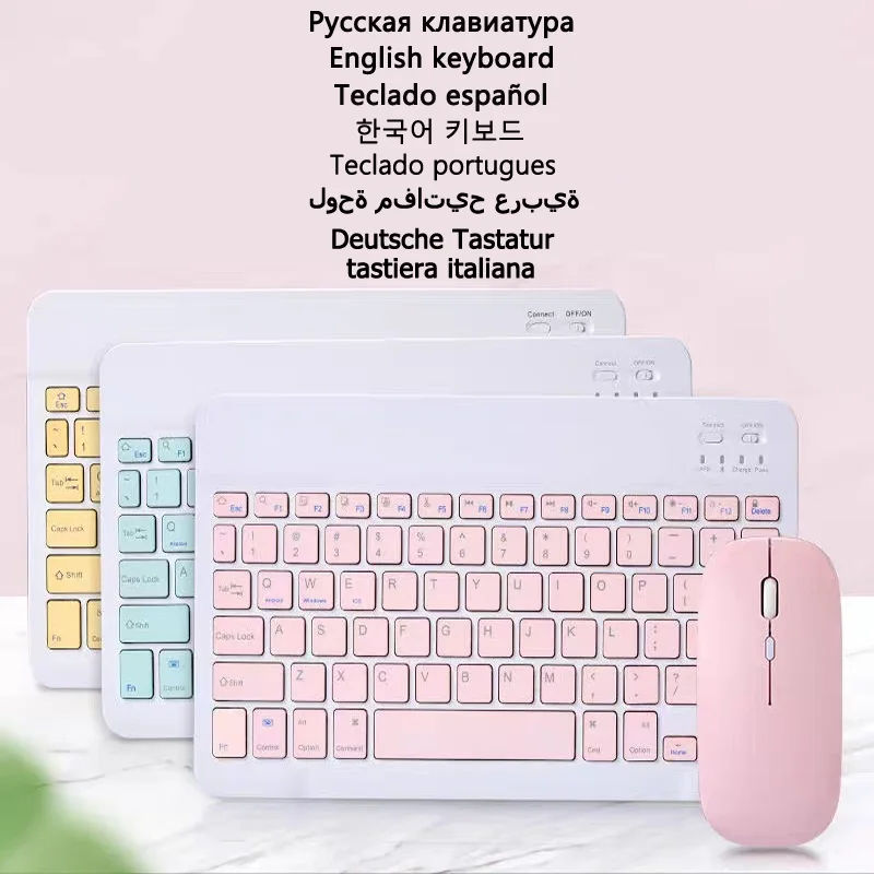 

Беспроводная мини-клавиатура для Apple iPad Xiaomi Samsung Huawei, клавиатура для планшетов iPad Mini 6 Android Windows, тонкая клавиатура
