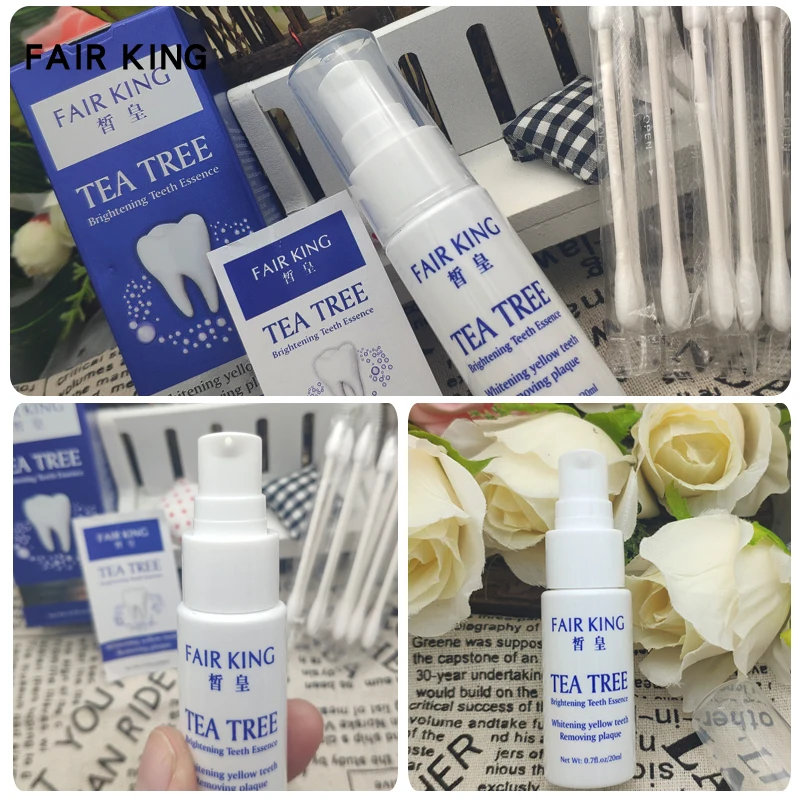 

Tea Tree Teeth Whitening Essence Powder Oral Hygiene Cleaning Serum Removes Plaque Stains Tooth Bleaching Dental Tool Toothpaste