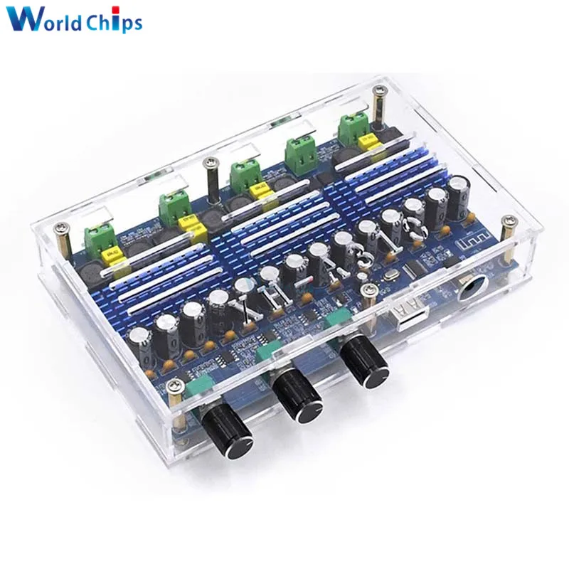 XH A310 TPA3116D2 Bluetooth 5 0 Плата усилителя 4 CH 50Wx2 + 100Wx2 аудио цифровой AMP 3 мм AUX USB вход