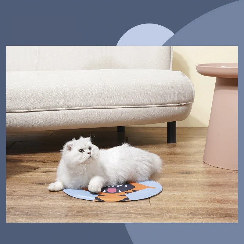 Коврик для кошки Круглый теплый коврик животных песка туалета поднос кошек