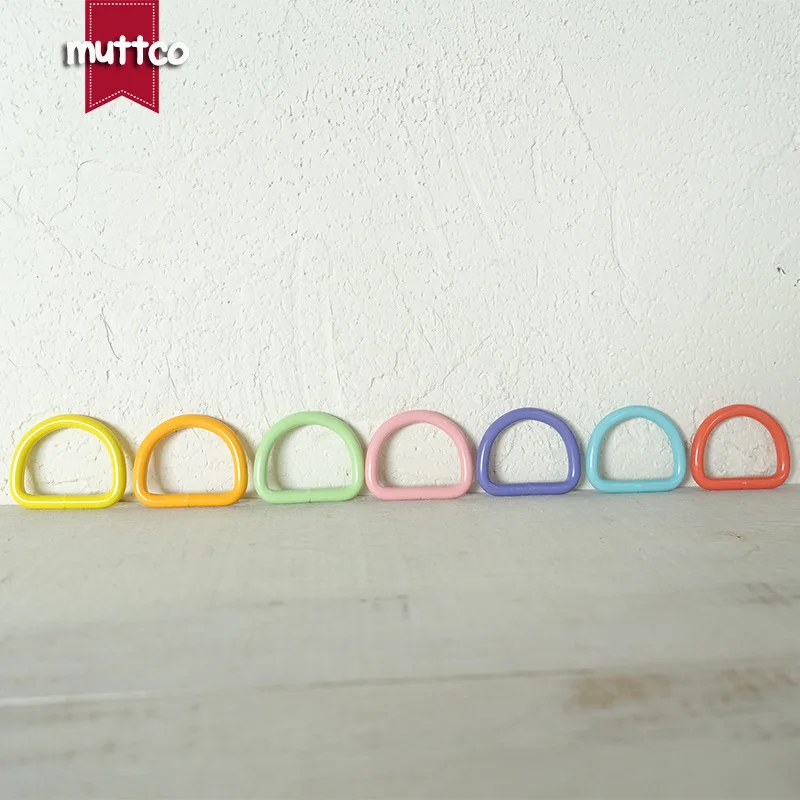 Metal Colourful D ring DIY for Dog Collar 25mm Connection alloy metal Buckles Semi Ring Webbing Clasp Clip | Дом и сад