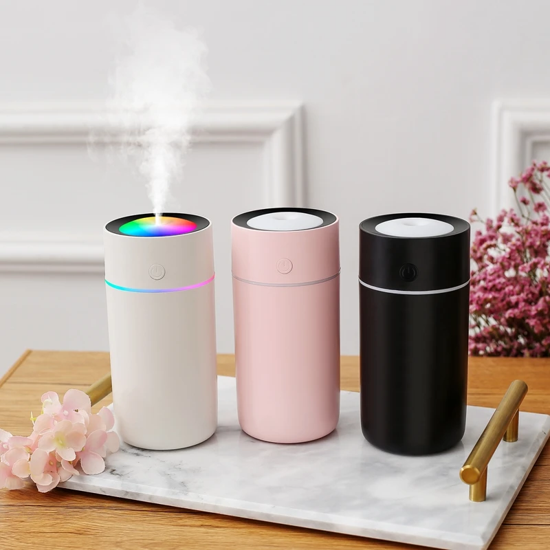 

320ml Color Cup USB Air Humidifier Ultrasonic Aroma Diffuser Car Mist Maker with 7 Colors Night Lamps Mini Office Air Purifier